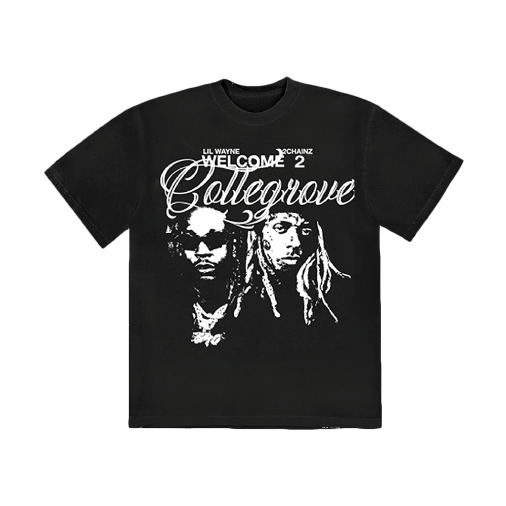 Collegrove Photo T-Shirt on Black - LIL WAYNE Collegrove Photo T-Shirt on Black - LIL WAYNE