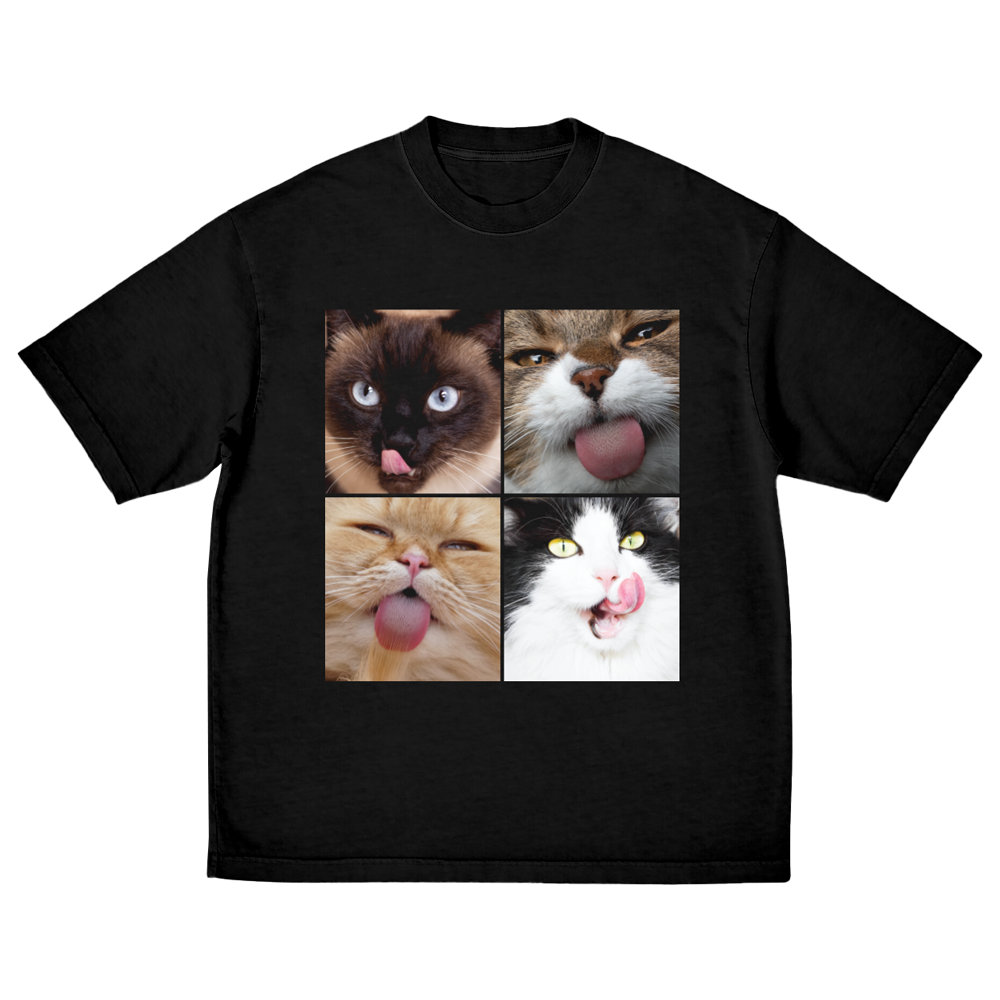 Kat Got Your Tongue Black T-Shirt Front