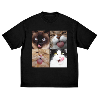 Kat Got Your Tongue Black T-Shirt Front