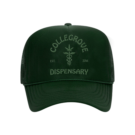 Collegrove Dispensary Trucker Hat on Green